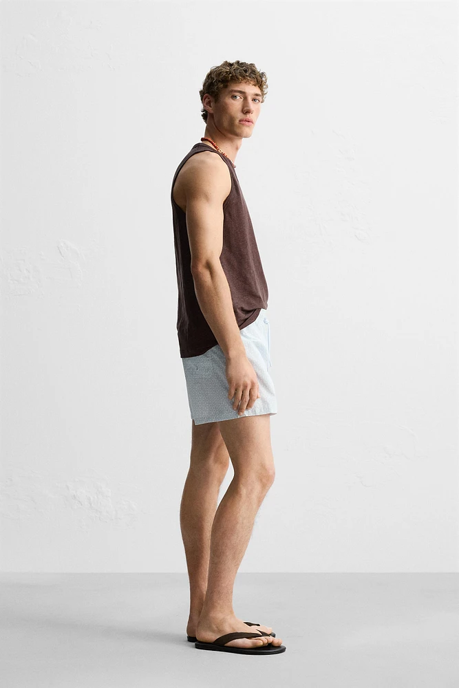 PRINTED MID-LENGTH SWIMSUIT