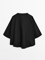 Chemisier cape fluide 100 % lin - STUDIO