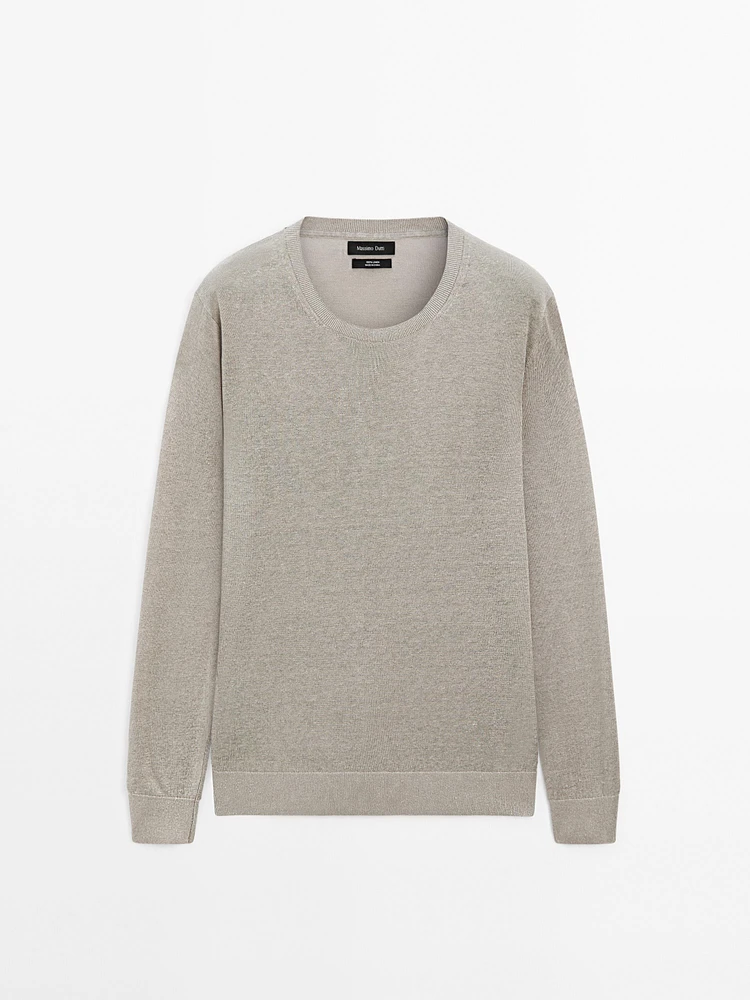 Lightweight 100% linen knit sweater