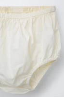 DRESS AND BLOOMERS WITH EMBROIDERED FLORAL DETAIL