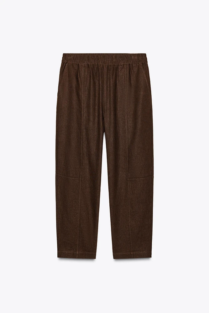 PANTALON BOUFFANT AVEC LIN