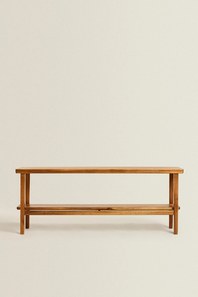 ACACIA WOOD DOUBLE BENCH