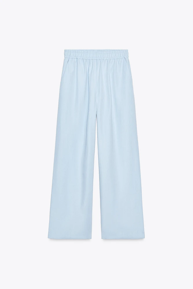 PANTALON LARGE TAILLE ÉLASTIQUE