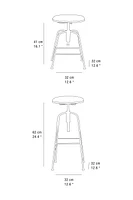 TABOURET DE BAR ROTATIF LIN