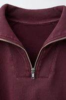 LABEL ZIP SWEATSHIRT