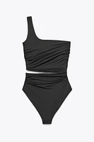 MAILLOT DE BAIN ASYMÉTRIQUE CUT OUT PIÈCE ÉPAULE