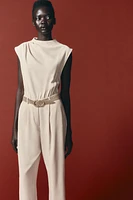 LONG BELTED JUMPSUIT