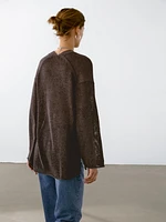 Cardigan oversize en maille fine