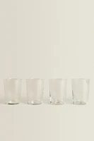 SET OF TALL GLASS TUMBLERS (SET OF 4