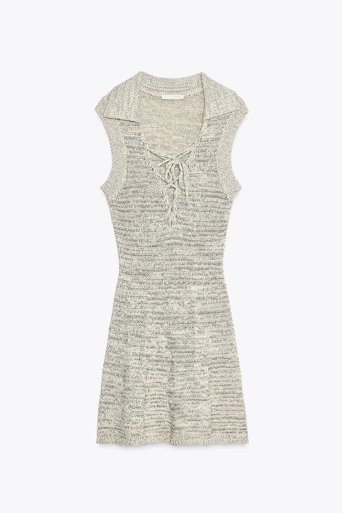 SHORT DRESS WITH TIES