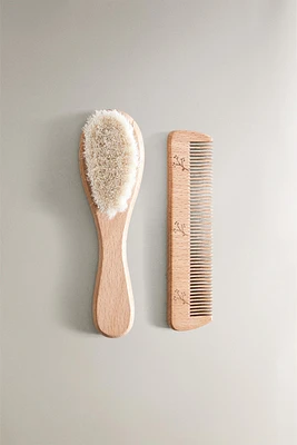 ENSEMBLE BROSSE PEIGNE FLEUR