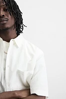 CHEMISE JACQUARD EN COTON ET LIN