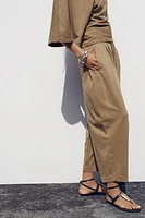 PANTALON LARGE 7/8 DÉLAVÉ