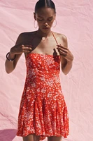 GODET PRINT DRESS