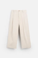 HERRINGBONE WIDE FIT PANTS