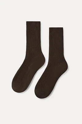 RIBBED COTTON SOCKS