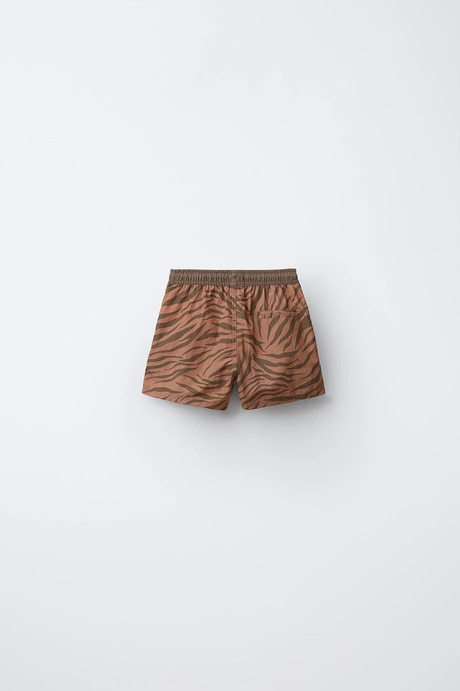 2-6 ANS/ SHORT DE BAIN ANIMAL PRINT