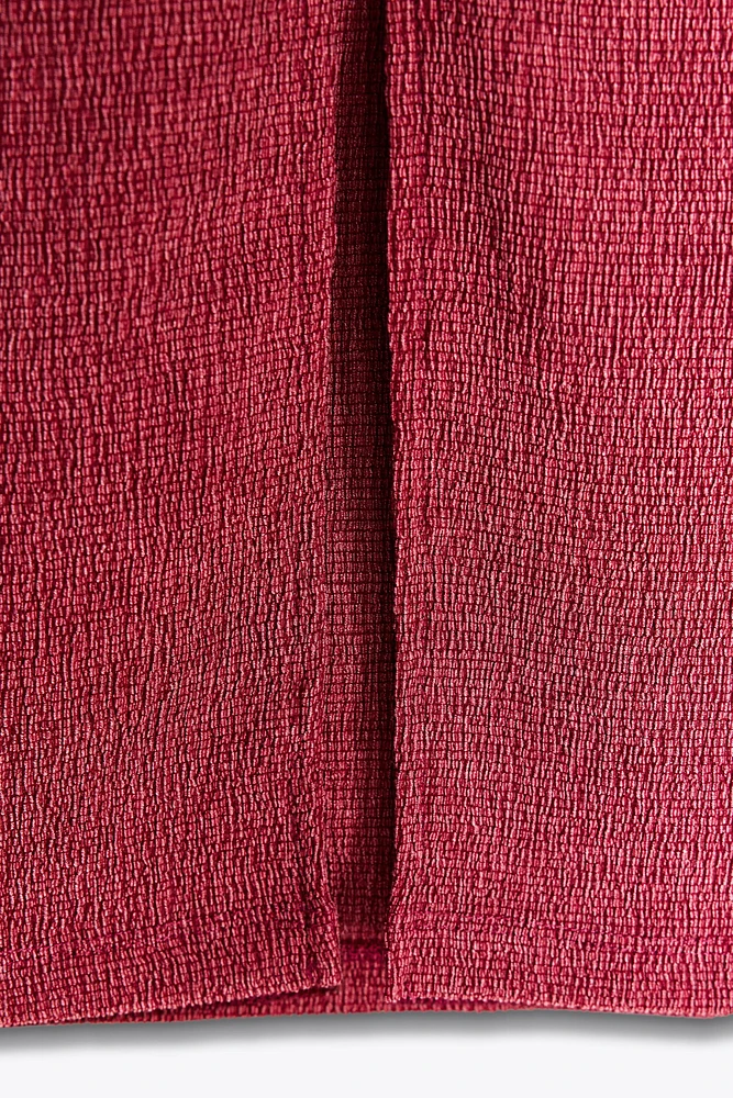TEXTURED BANDEAU MIDI DRESS