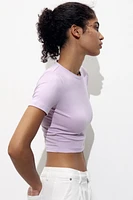 CROPPED STRETCH T-SHIRT