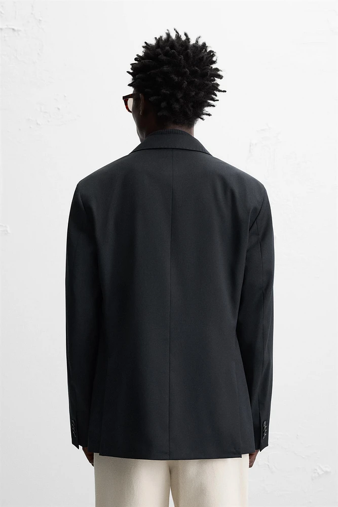 BLAZER CROISÉE 100 % LAINE