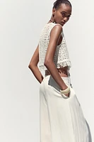 FRINGED MACRAMÉ VEST
