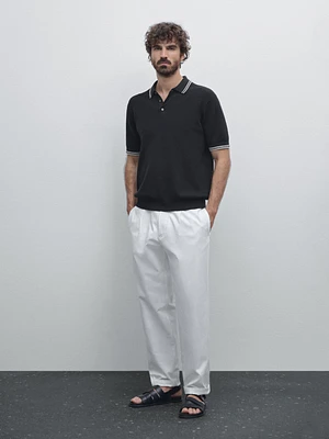 100% cotton knit polo shirt