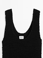 Braided suede leather top