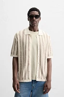 VERTICAL STRIPED KNIT SHIRT