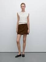 Sleeveless top with lace detail