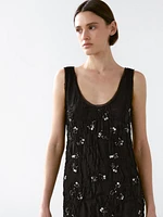 Long dress with beading