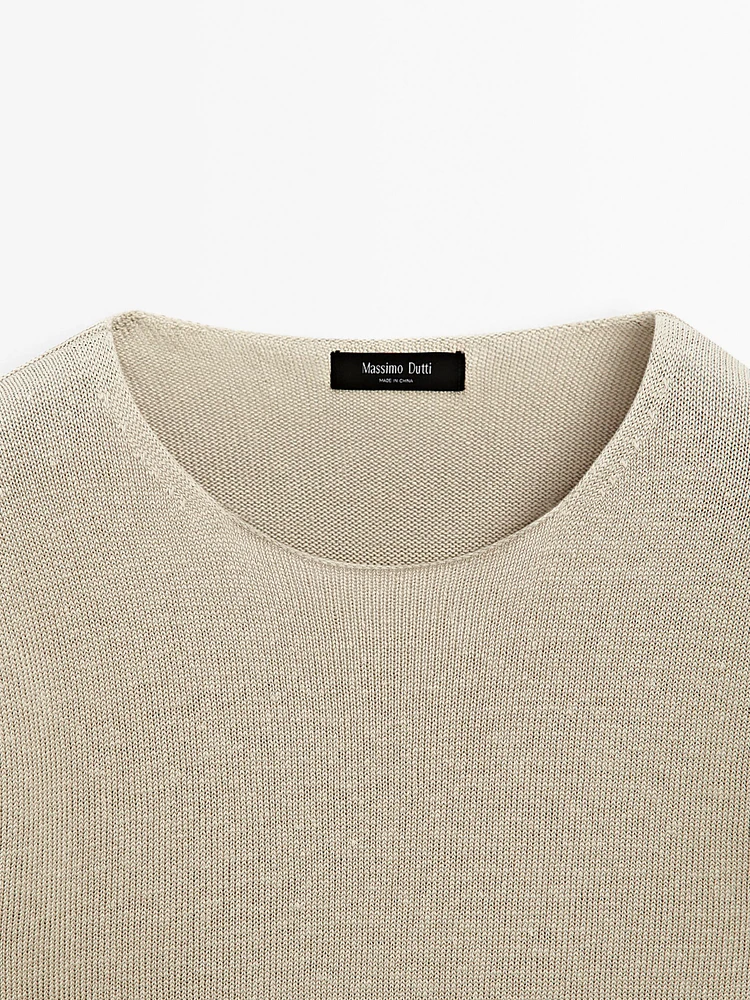 100% linen knit sweater