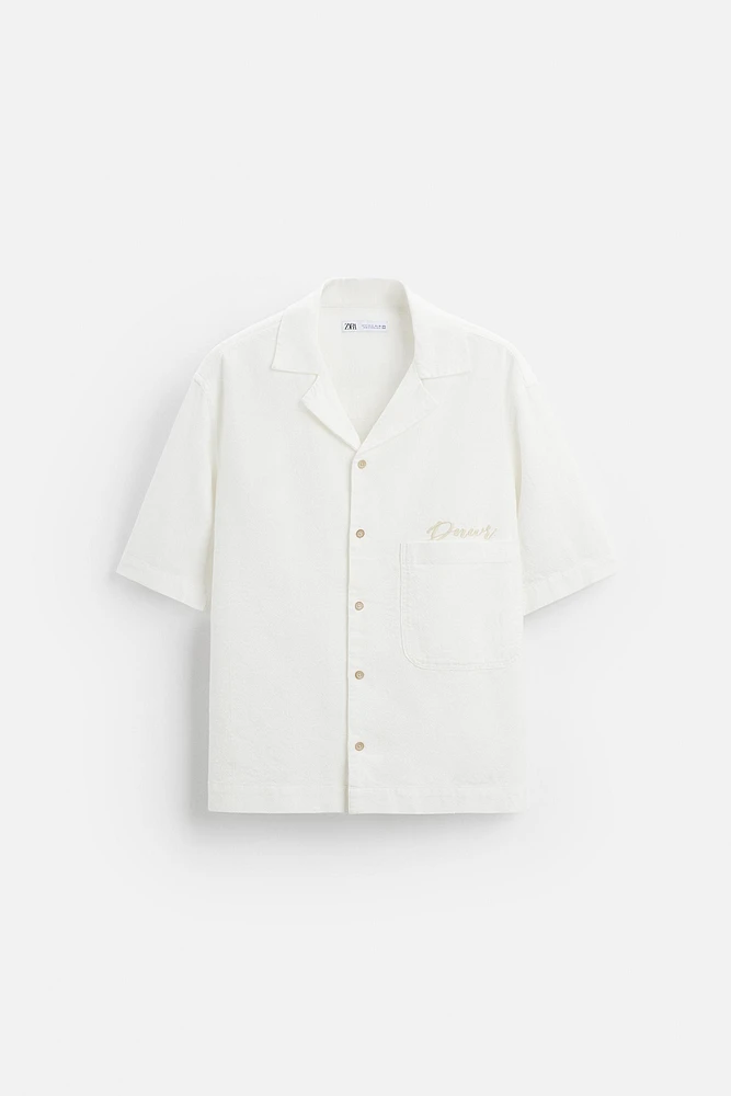 STRUCTURED EMBROIDERED SHIRT