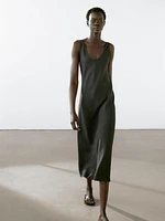 Robe midi 100 % lin