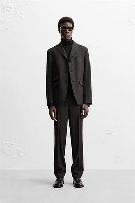 100% WOOL SUIT PANTS