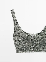 Short knit cotton blend bralette - Limited Edition