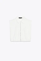 TOPSTITCHING ELASTIC HEM VEST