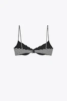 HAUT DE BIKINI À ARMATURES RAYURES