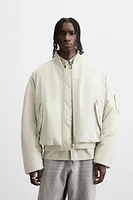 WATER REPELLENT PUFFER BOMBER JACKET