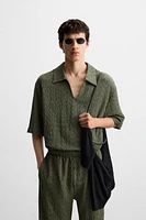TEXTURED STRUCTURE POLO SHIRT