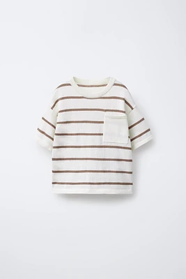 STRIPED KNIT T-SHIRT