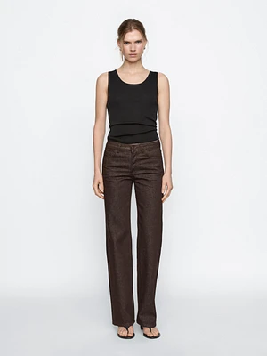 Jean wide leg mid-rise