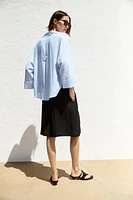 CHEMISE MANCHE LARGE AVEC LIN