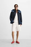 PARKA COLOR BLOCK CAPUCHE