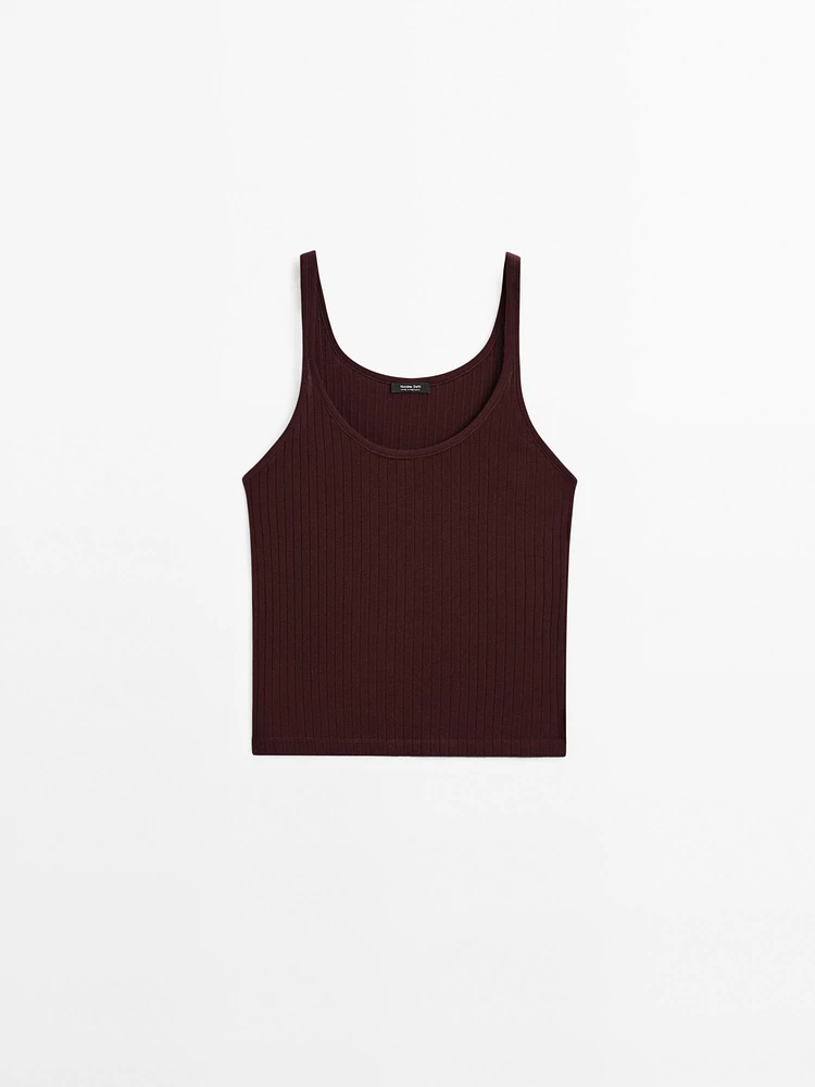 Débardeur en maille 100 % coton