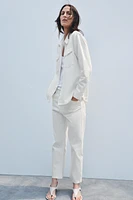 ZW COLLECTION STRAIGHT HIGH-WAIST CROPPED JEANS