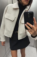 CROPPED BOUCLÉ JACKET