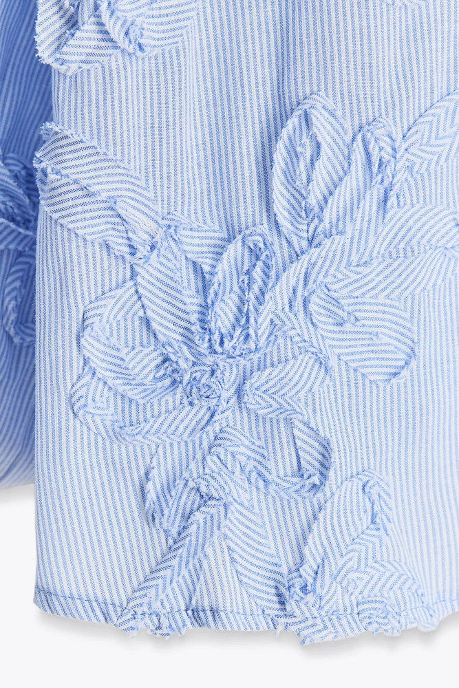 STRUCTURED STRIPED POPLIN BLOUSE