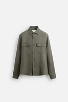 100% LINEN OVERSHIRT