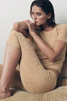 JACQUARD KNIT T-SHIRT