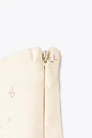 EMBROIDERED FLORAL MINI SKIRT